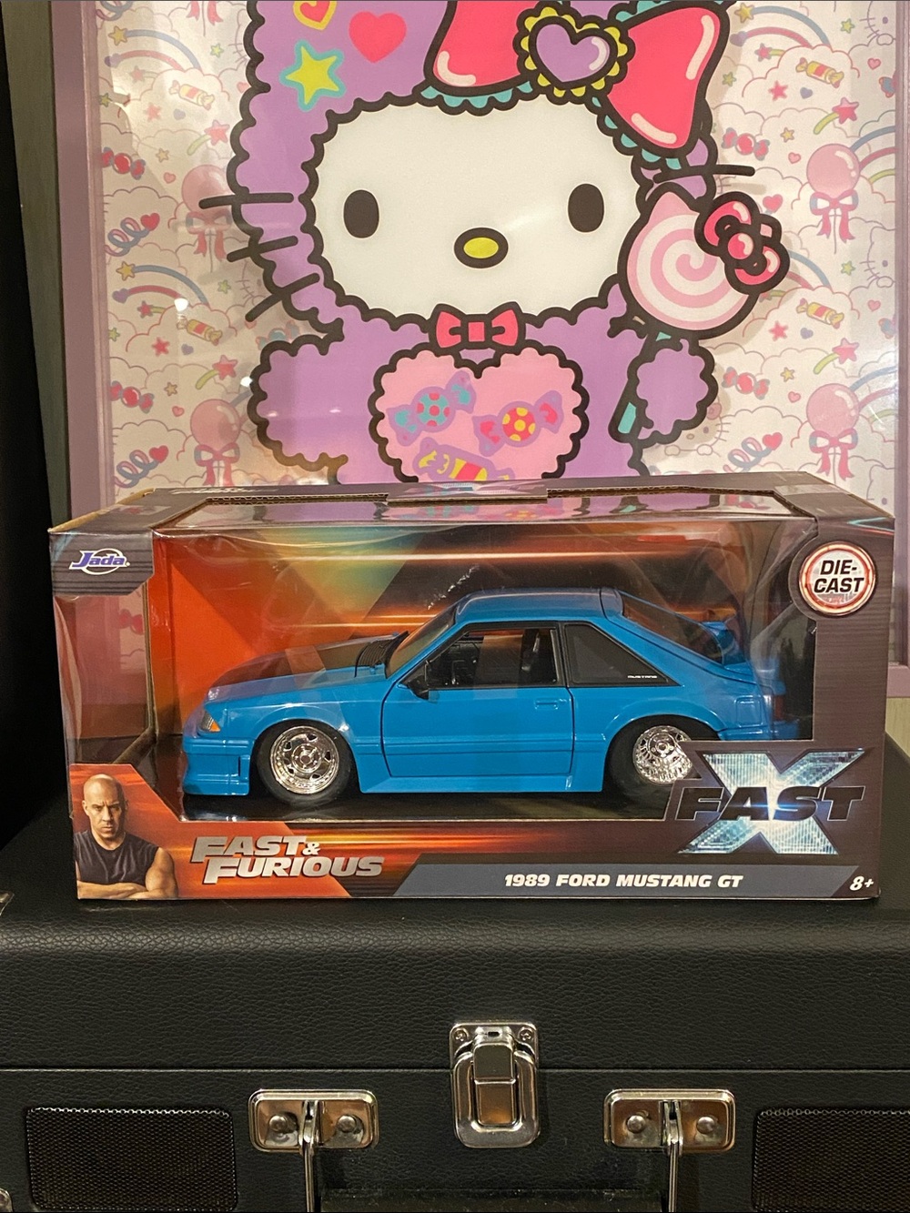 NIB 1:24 Fast & Furious 1989 Ford Mustang GT Die-Cast Car 💙🖤